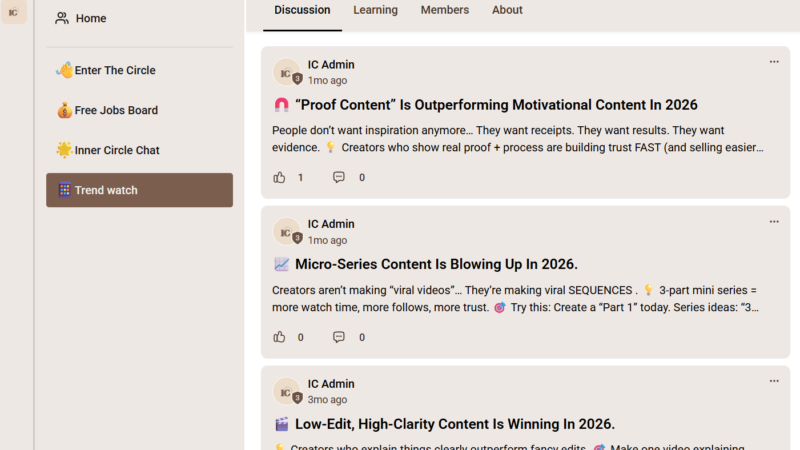 UGC creator community